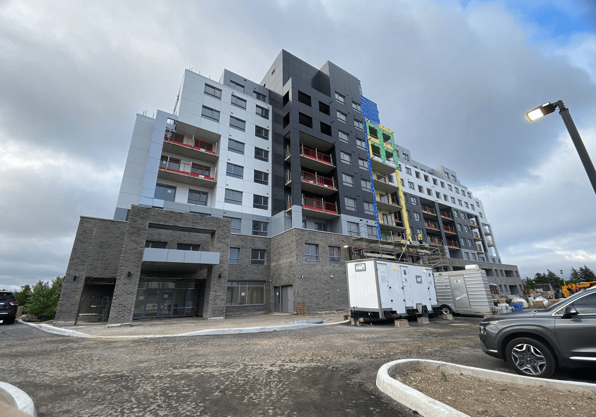 Multi-story residential building under construction